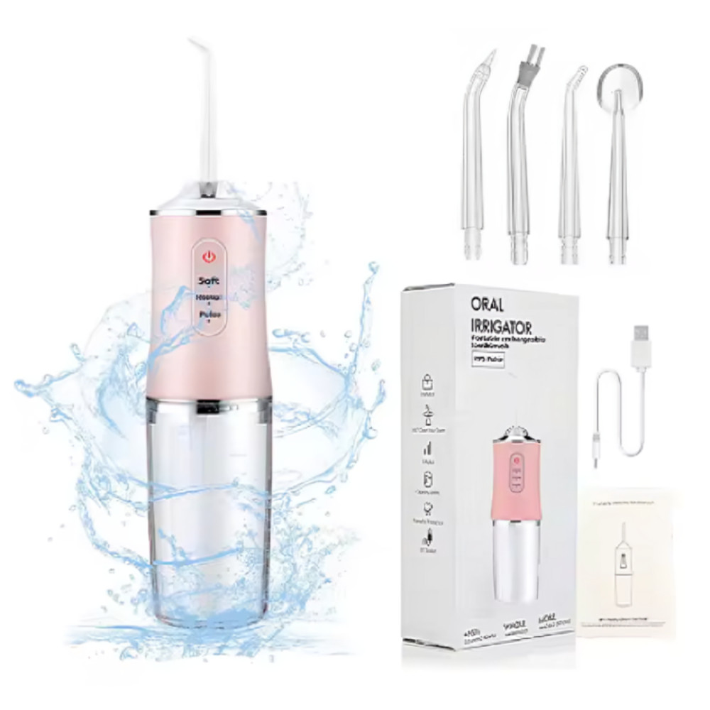 Irrigador Bucal USB Multifuncional 3 em 1   Avicii Express® Jato Água Fio Dental Limpador Dentes