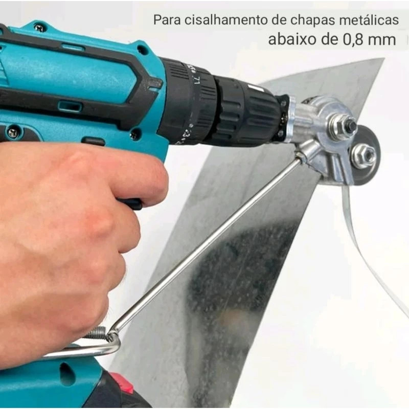Adaptador Conector Cortador Parafusadeira De Folha Chapa Metal Corte