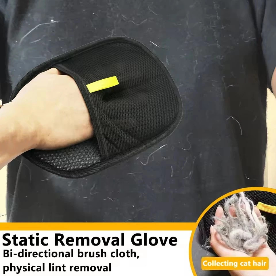 3 Pçs Pet Eletrostático Deshairing Luva Escova Gato Removedor De Pêlos Pegajoso De Cabelo Tapete Limpador Grooming Luvas