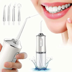 Irrigador Bucal USB Multifuncional 3 em 1 Jato Água Fio Dental Limpador Dentes