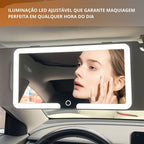 Espelho De Maquiagem Para Viseira Solar De Carro, Com 3 Modos De Luz LED, Tela Sensível Ao Toque Regulável