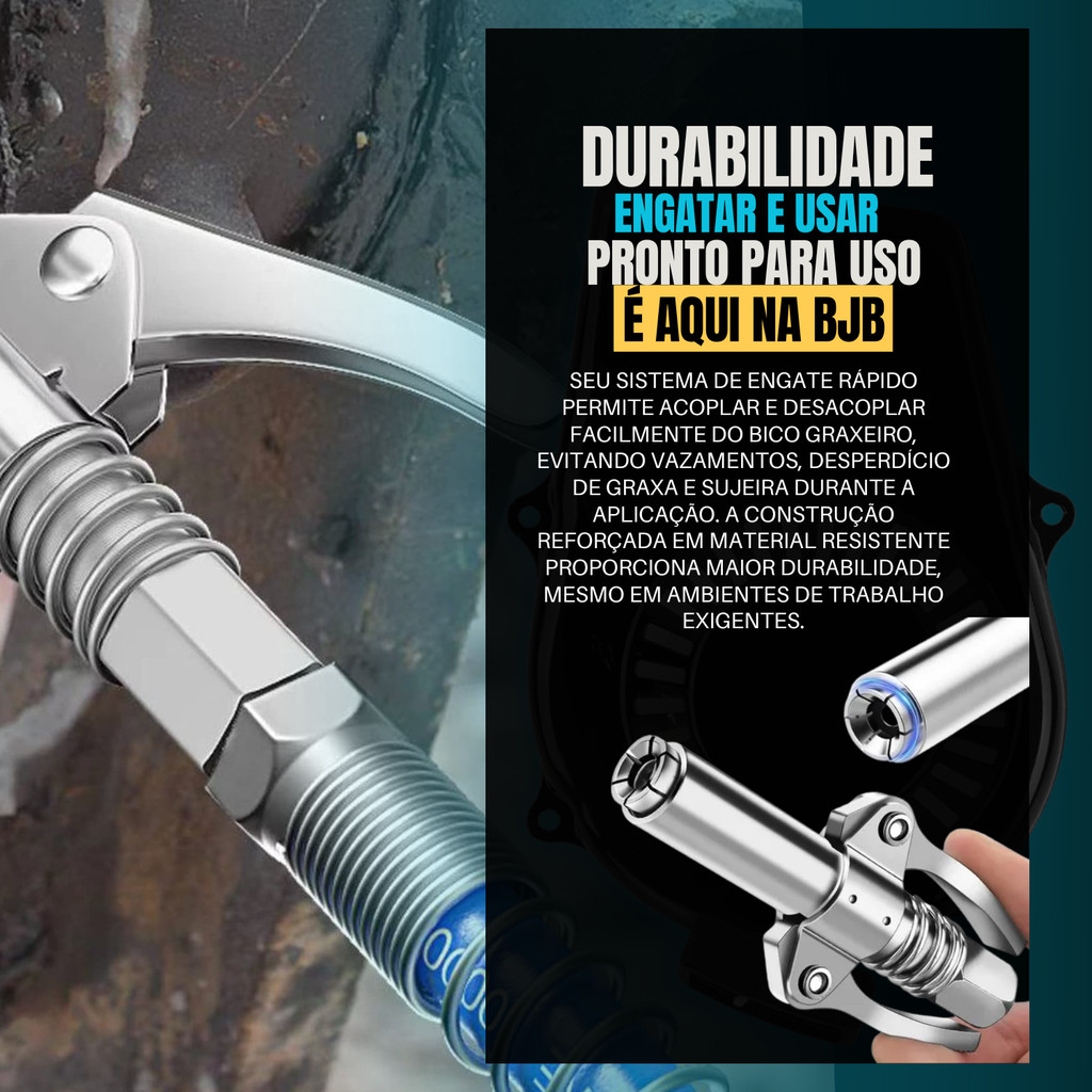 Acoplador De Pistola De Graxa 10000 PSI , Bico Lubrificante Fácil Para Manutenção De Automóveis