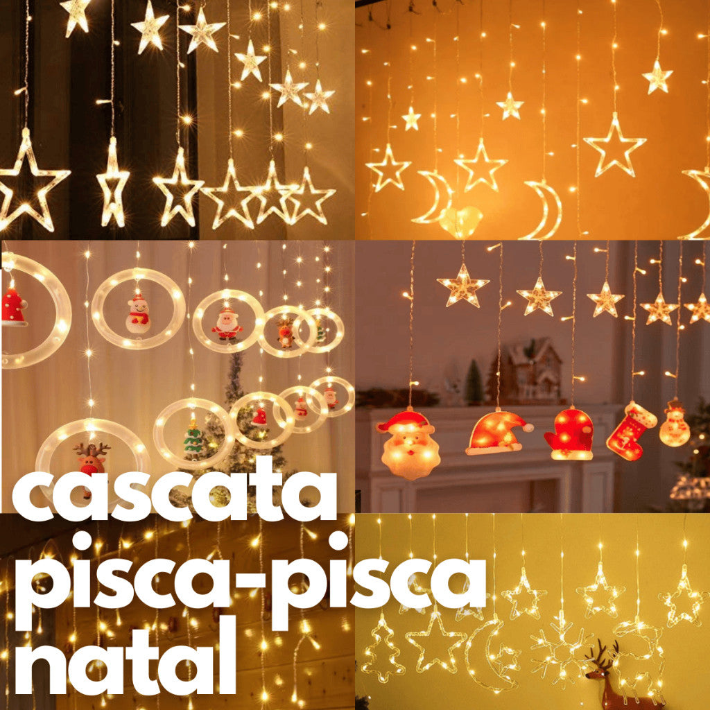 Cascata Led Pisca Pisca Decoração de Natal :3M Luzes de Cortina 110V Avicii Express®