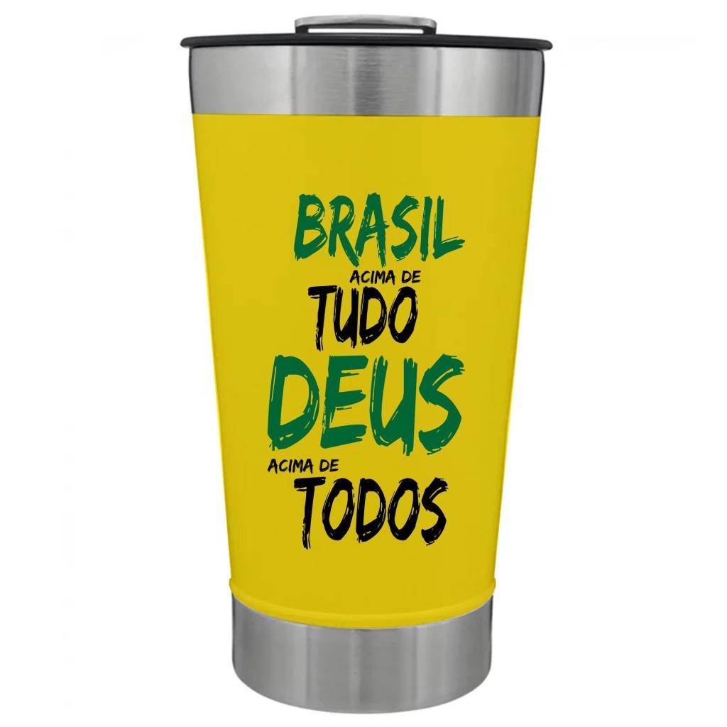 Copo Térmico Brasil 473ml Com Abridor Avicii Express®
